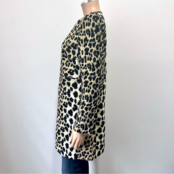 WAREHOUSE Leopard Print Jacket Elegant Snap Front - Sz S - Picture 13 of 14